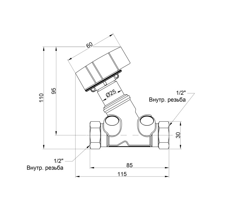 Балансировочный вентиль Icma 1/2" №C299 SD00003538 Балансировочный вентиль Icma 1/2" №C299 SD00003538