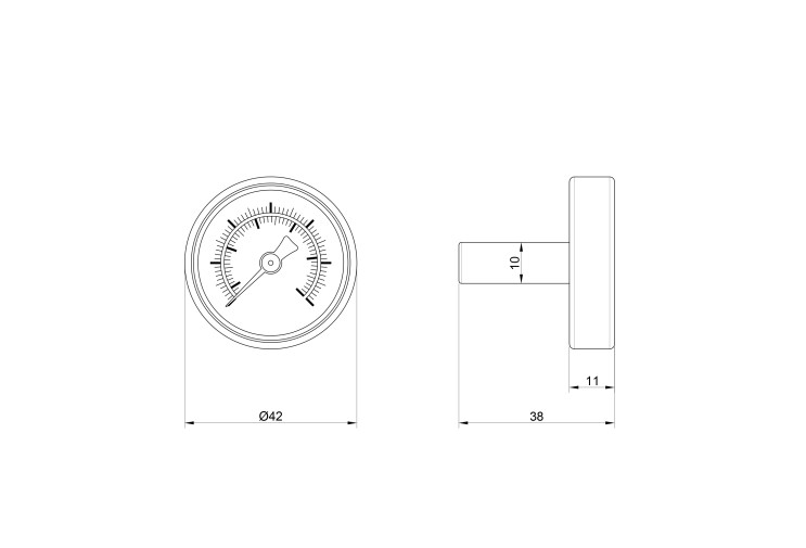 Термометр Icma 40 мм 0-120°С №206 SD00008820