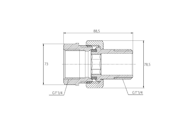 Згін "Американка" SD Forte 1" 1/4 прямий SF190W32 SD00008307