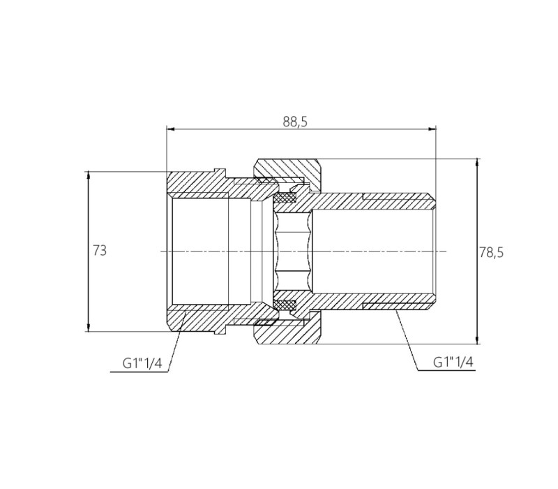 Згін "Американка" SD Forte 1" 1/4 прямий SF190W32 SD00008307
