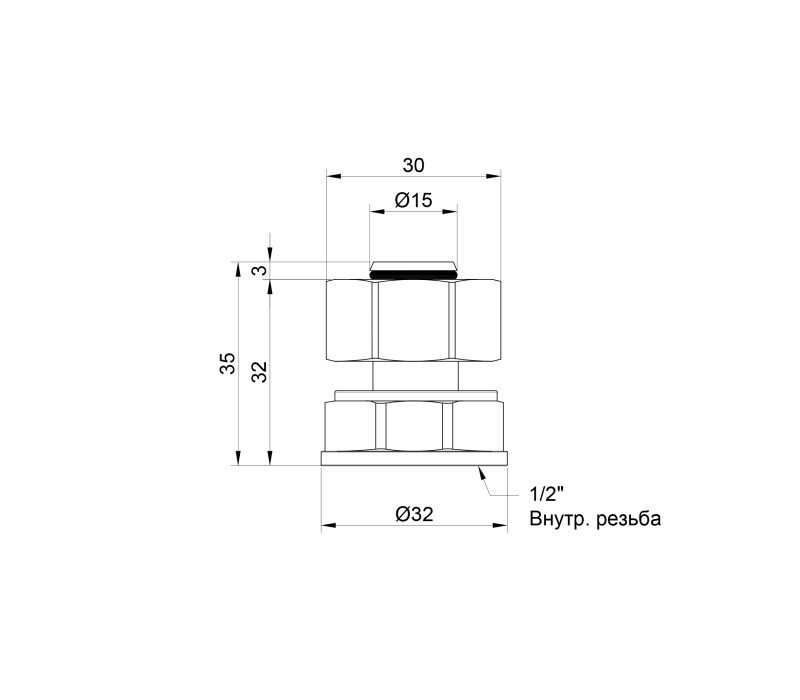 Переходник обжимной SD Plus 20х1/2" ВР SD153W2015 SD00002627 Переходник обжимной SD Plus 20х1/2" ВР SD153W2015 SD00002627