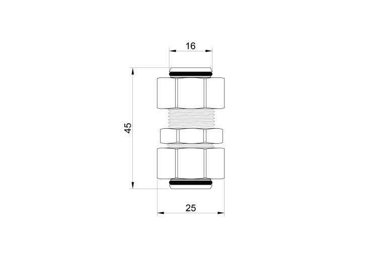 Переходник обжимной SD Plus 16х16 SD152W1616 SD00002619 Переходник обжимной SD Plus 16х16 SD152W1616 SD00002619