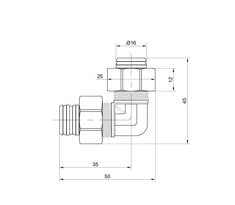Уголок обжимной SD Plus 16 SD155W1616 SD00002720