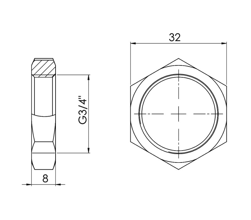 Контргайка SD Forte 3/4" SF35020 SD00002527 Контргайка SD Forte 3/4" SF35020 SD00002527