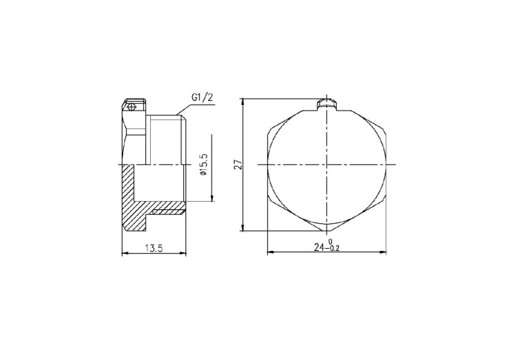 Заглушка SD Forte 1/2" НР SF35315 SD00002514 Заглушка SD Forte 1/2" НР SF35315 SD00002514