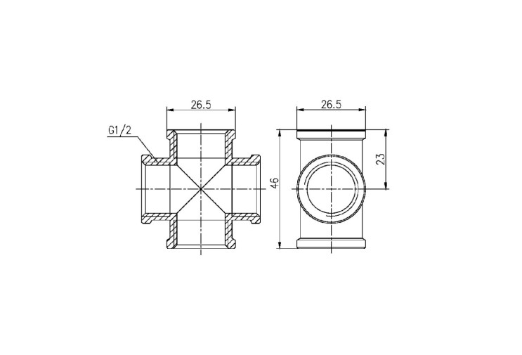 Крестовина SD Forte 1/2" ВВ SF35415 SD00002536 Крестовина SD Forte 1/2" ВВ SF35415 SD00002536