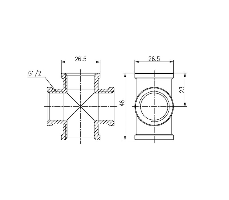 Крестовина SD Forte 1/2" ВВ SF35415 SD00002536 Крестовина SD Forte 1/2" ВВ SF35415 SD00002536