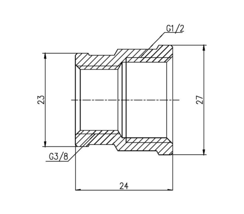 Муфта редукционная SD Forte 1/2"х3/8" ВВ SF357159 SD00002559 Муфта редукционная SD Forte 1/2"х3/8" ВВ SF357159 SD00002559