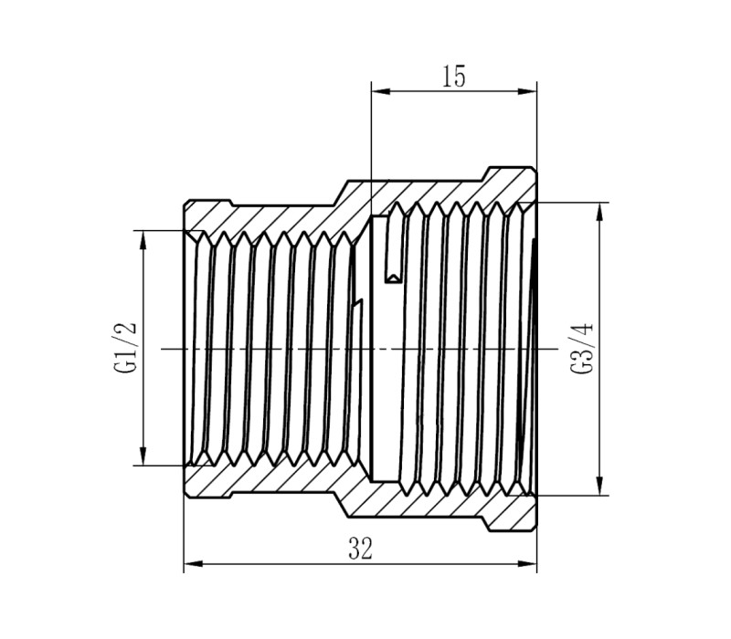 Муфта редукционная SD Forte 1/2"х3/4" ВВ SF3572015 SD00002558 Муфта редукционная SD Forte 1/2"х3/4" ВВ SF3572015 SD00002558