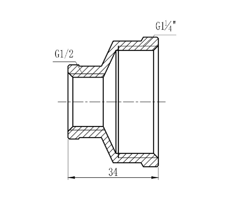 Муфта редукционная SD Forte 1" 1/4х1/2" ВВ SF3573215 SD00002552