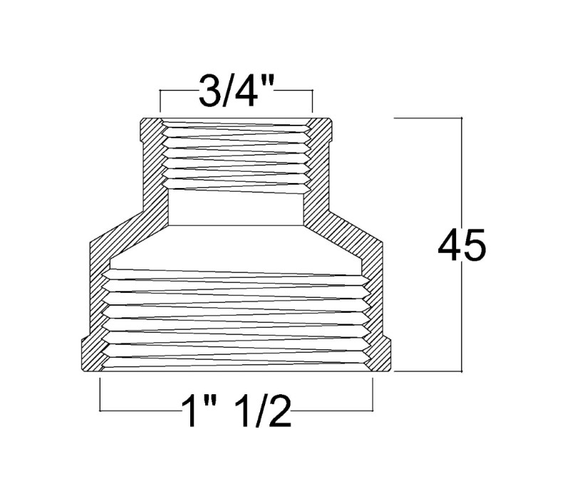 Муфта редукционная SD Forte 1" 1/2х3/4" ВВ SF3574020 SD00002549 Муфта редукционная SD Forte 1" 1/2х3/4" ВВ SF3574020 SD00002549
