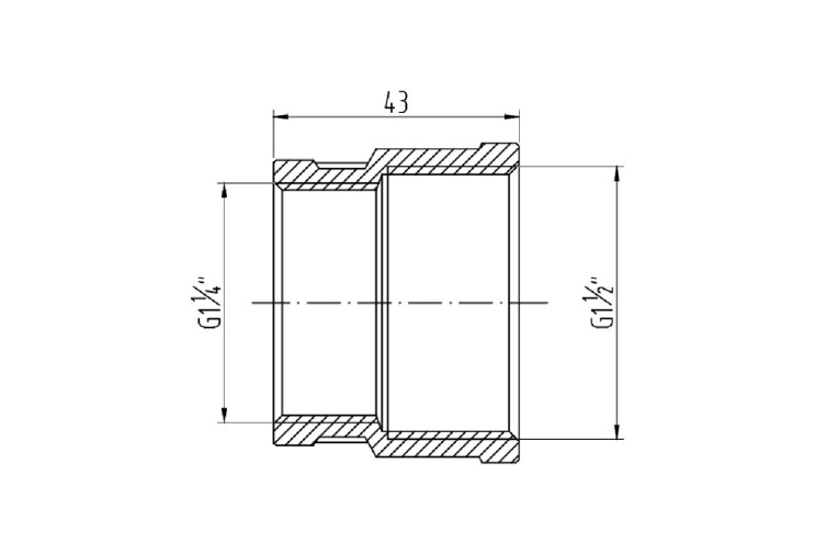Муфта редукционная SD Forte 1" 1/2х1" 1/4 ВВ SF3574032 SD00002547 Муфта редукционная SD Forte 1" 1/2х1" 1/4 ВВ SF3574032 SD00002547