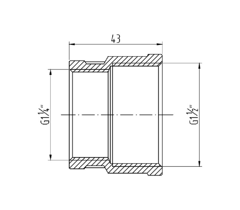 Муфта редукционная SD Forte 1" 1/2х1" 1/4 ВВ SF3574032 SD00002547
