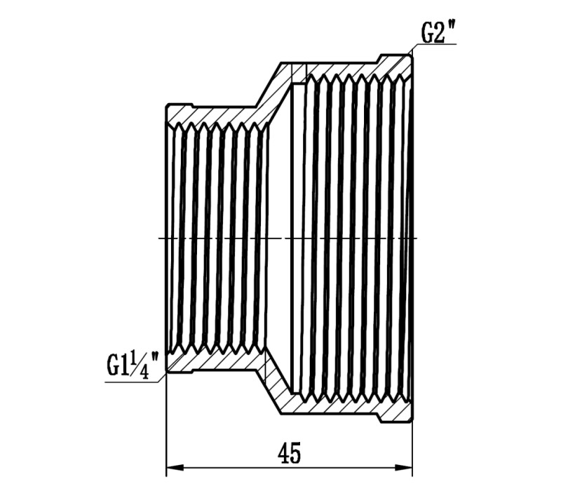 Муфта редукционная SD Forte 2"х1" 1/4 ВВ SF3575032 SD00002542