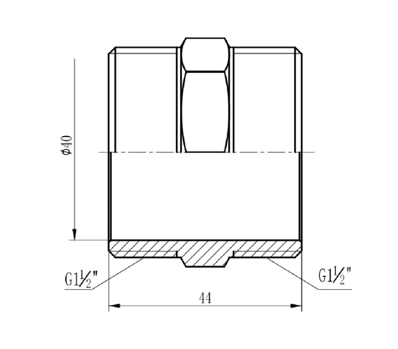 Ниппель SD Forte 1" 1/2 SF35840 SD00002574 Ниппель SD Forte 1" 1/2 SF35840 SD00002574