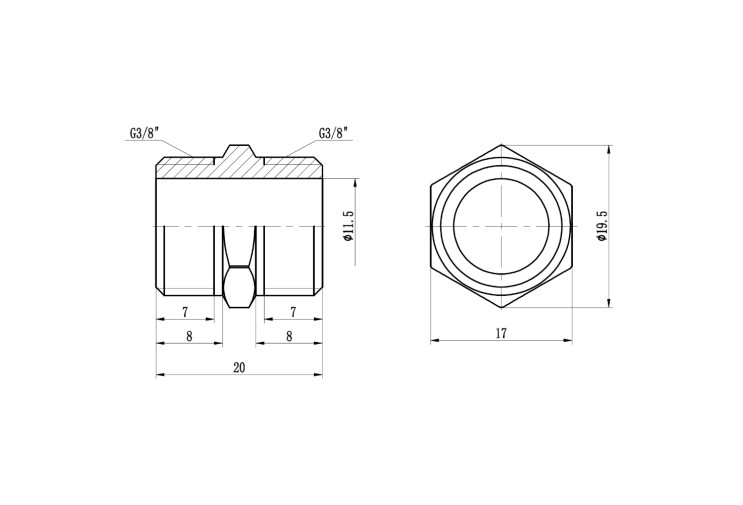 Ниппель SD Forte 3/8" SF3589 SD00002592 Ниппель SD Forte 3/8" SF3589 SD00002592