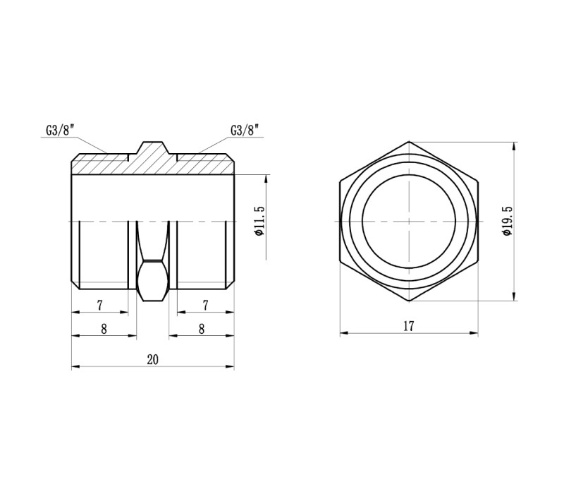 Ніпель SD Forte 3/8" SF3589 SD00002592 Ніпель SD Forte 3/8" SF3589 SD00002592