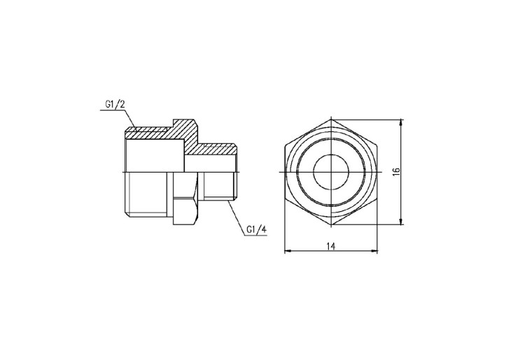 Ниппель редукционный SD Forte 1/2"х1/4" SF359156 SD00002587 Ниппель редукционный SD Forte 1/2"х1/4" SF359156 SD00002587