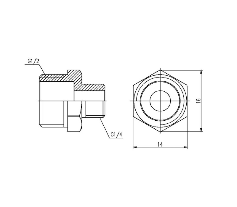 Ніпель редукційний SD Forte 1/2"х1/4" SF359156 SD00002587 Ніпель редукційний SD Forte 1/2"х1/4" SF359156 SD00002587