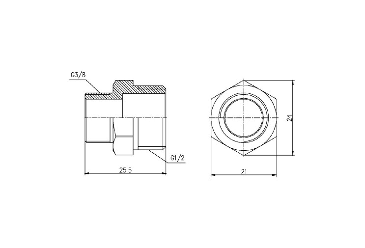 Ниппель редукционный SD Forte 1/2"х3/8" SF359159 SD00002589 Ниппель редукционный SD Forte 1/2"х3/8" SF359159 SD00002589