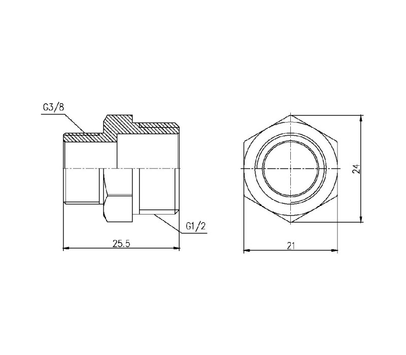Ніпель редукційний SD Forte 1/2"х3/8" SF359159 SD00002589 Ніпель редукційний SD Forte 1/2"х3/8" SF359159 SD00002589