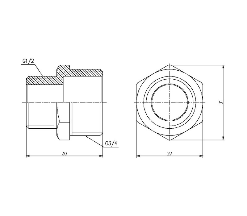 Ніпель редукційний SD Forte 1/2"х3/4" SF3592015 SD00002588 Ніпель редукційний SD Forte 1/2"х3/4" SF3592015 SD00002588