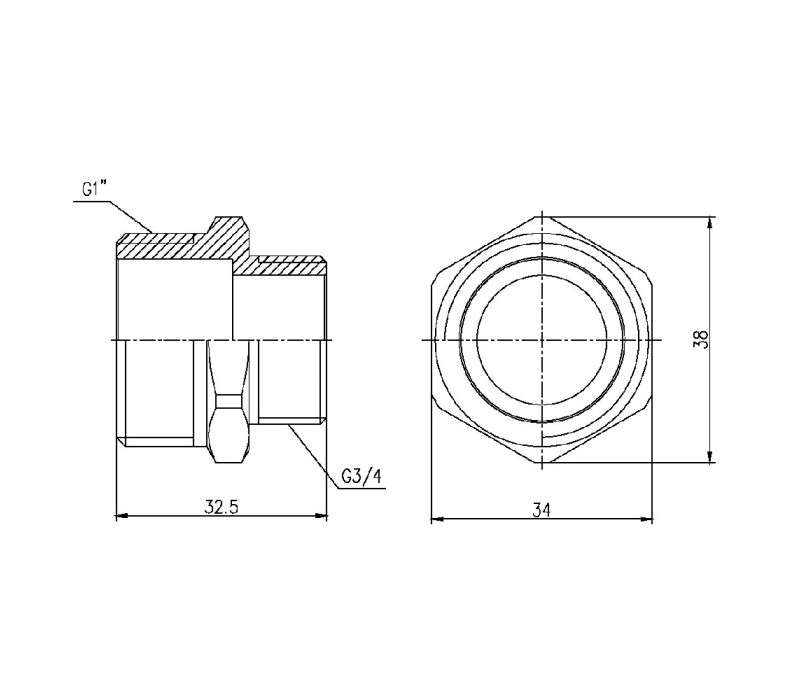 Ніпель редукційний SD Forte 1" х3/4" SF3592520 SD00002585 Ніпель редукційний SD Forte 1" х3/4" SF3592520 SD00002585