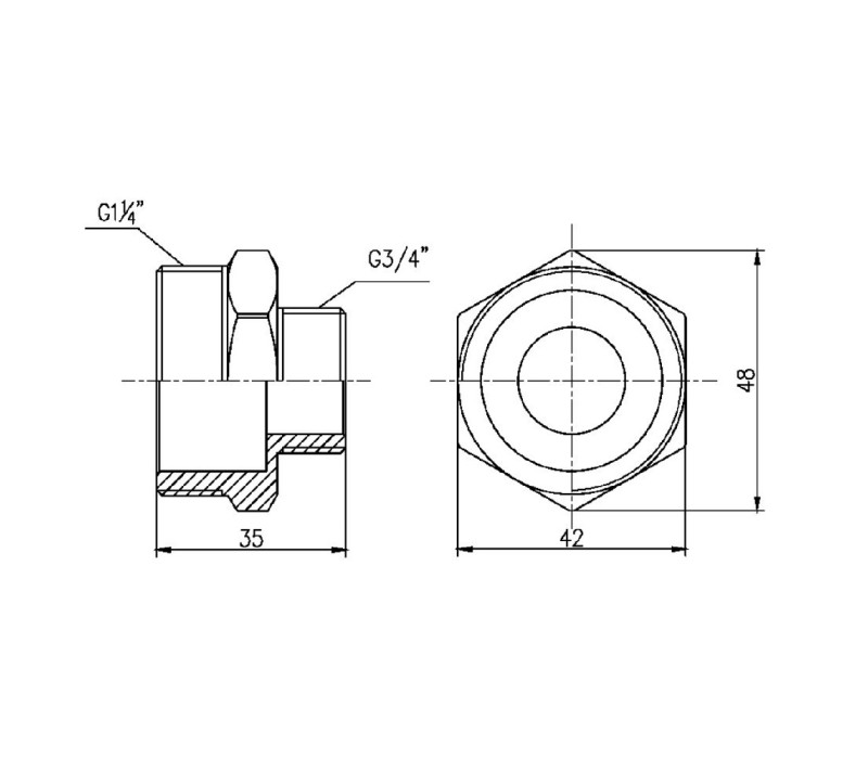 Ніпель редукційний SD Forte 1" 1/4х3/4" SF3593220 SD00002582