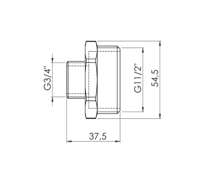 Ніпель редукційний SD Forte 1" 1/2х3/4" SF3594020 SD00002578