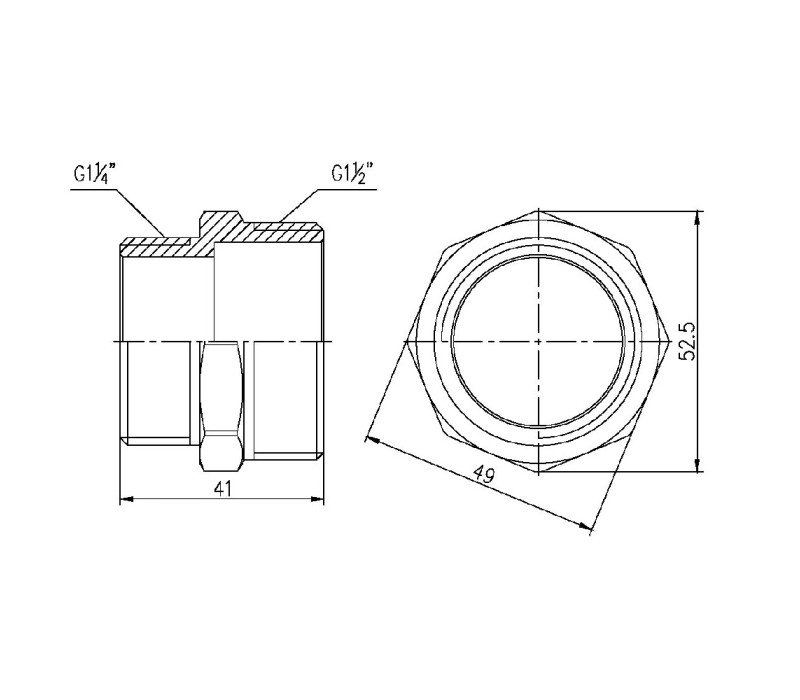Ніпель редукційний SD Forte 1" 1/2х1" 1/4 SF3594032 SD00002575