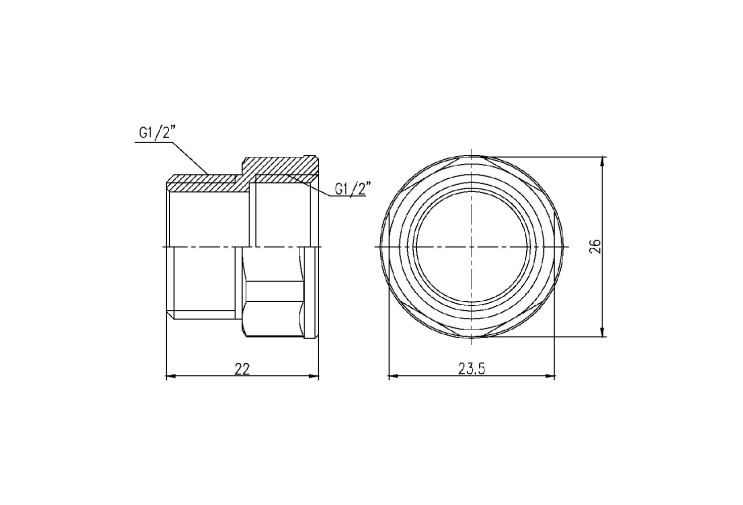 Переход SD Forte 1/2" ВН SF3601515 SD00002613 Переход SD Forte 1/2" ВН SF3601515 SD00002613