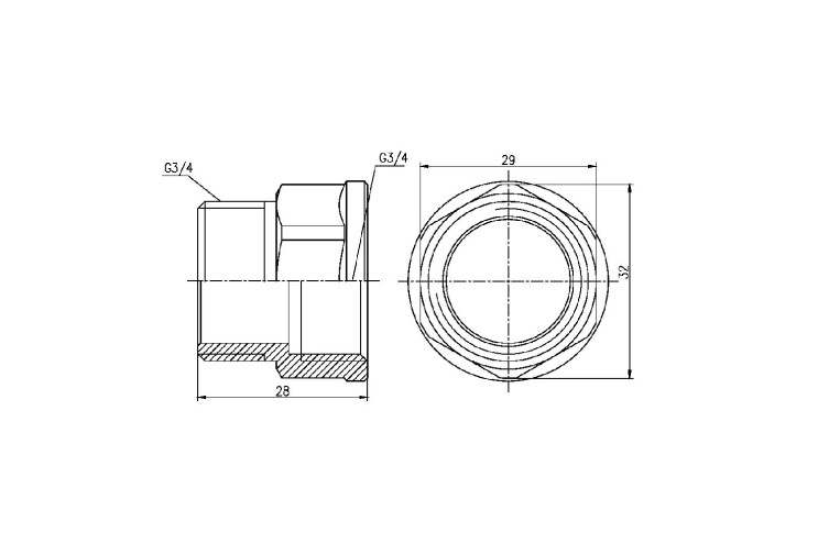Переход SD Forte 3/4" ВН SF3602020 SD00002617 Переход SD Forte 3/4" ВН SF3602020 SD00002617