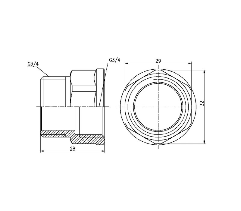 Перехід SD Forte 3/4" ВЗ SF3602020 SD00002617 Перехід SD Forte 3/4" ВЗ SF3602020 SD00002617