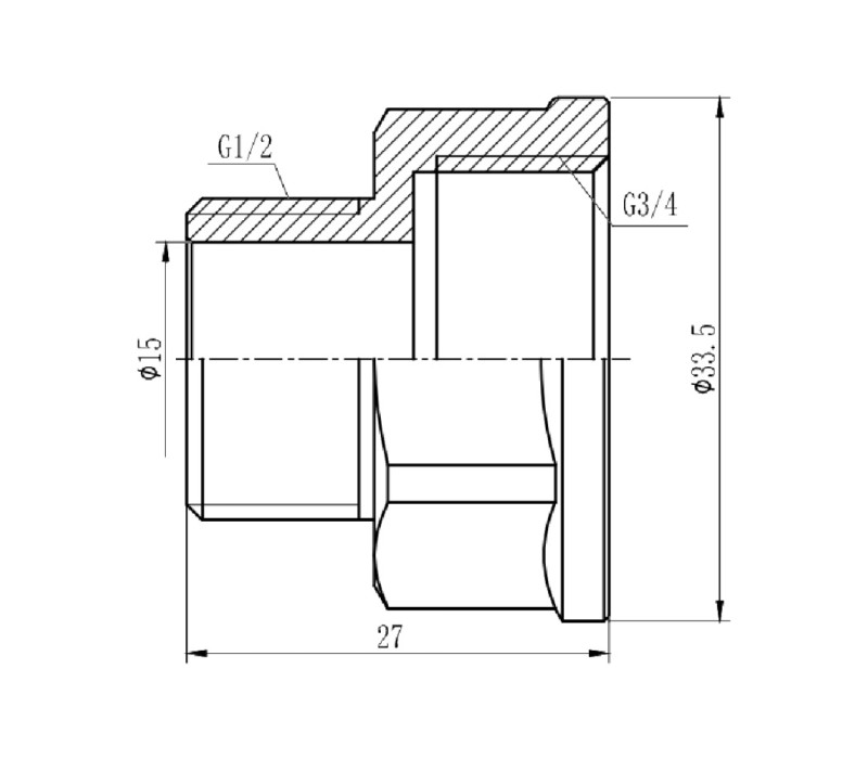 Перехід SD Forte 3/4"х1/2" ВЗ SF3602015 SD00002616 Перехід SD Forte 3/4"х1/2" ВЗ SF3602015 SD00002616