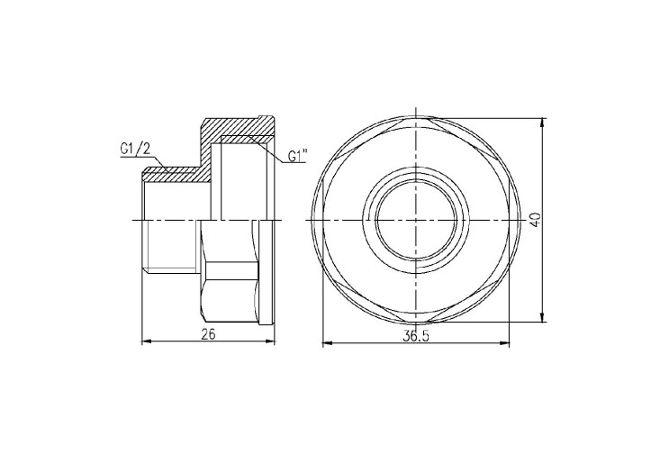 Переход SD Forte 1"х1/2" ВН SF3602515 SD00002611
