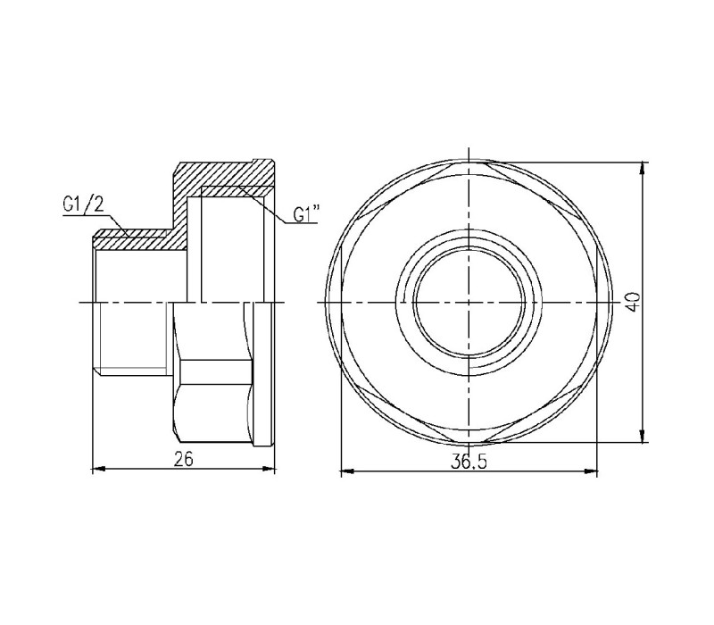 Перехід SD Forte 1"х1/2" ВЗ SF3602515 SD00002611