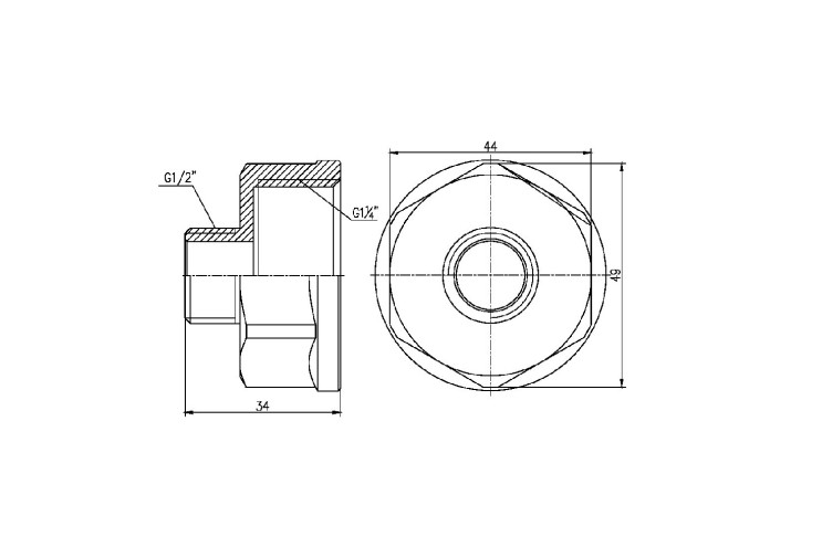 Переход SD Forte 1" 1/4х1/2" ВН SF3603215 SD00002609