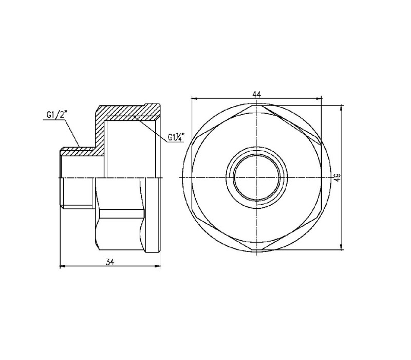 Перехід SD Forte 1" 1/4х1/2" ВЗ SF3603215 SD00002609