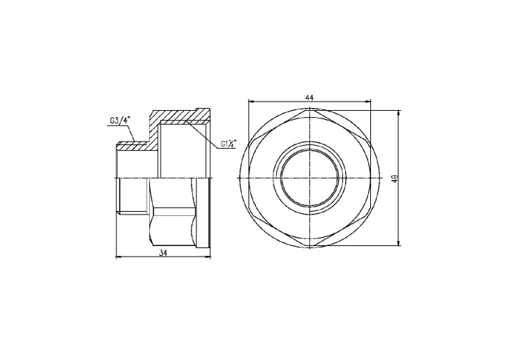 Переход SD Forte 1" 1/4х3/4" ВН SF3603220 SD00002610
