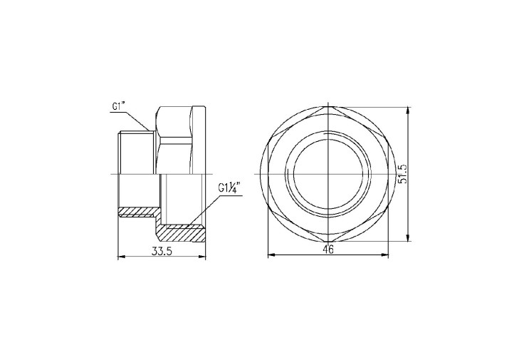 Переход SD Forte 1" 1/4х1" ВН SF3603225 SD00002608