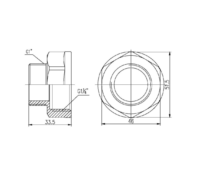 Перехід SD Forte 1" 1/4х1" ВЗ SF3603225 SD00002608