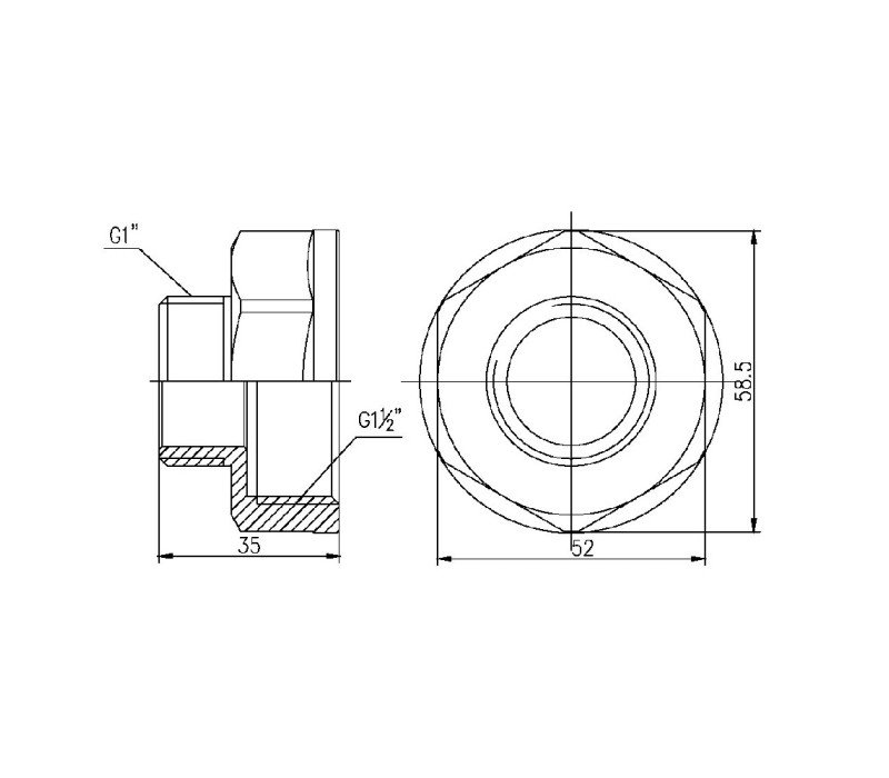 Перехід SD Forte 1" 1/2х1" ВЗ SF3604025 SD00002606