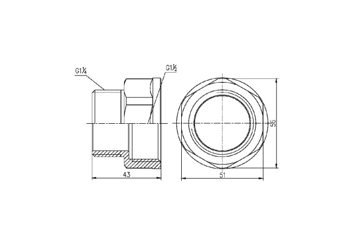 Переход SD Forte 1" 1/2х1" 1/4 ВН SF3604032 SD00002605