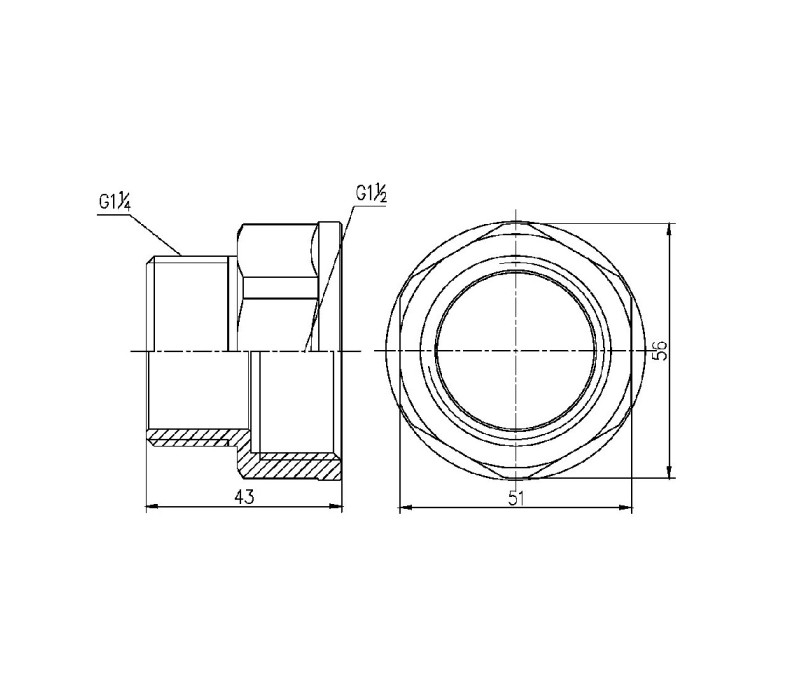 Перехід SD Forte 1" 1/2х1" 1/4 ВЗ SF3604032 SD00002605