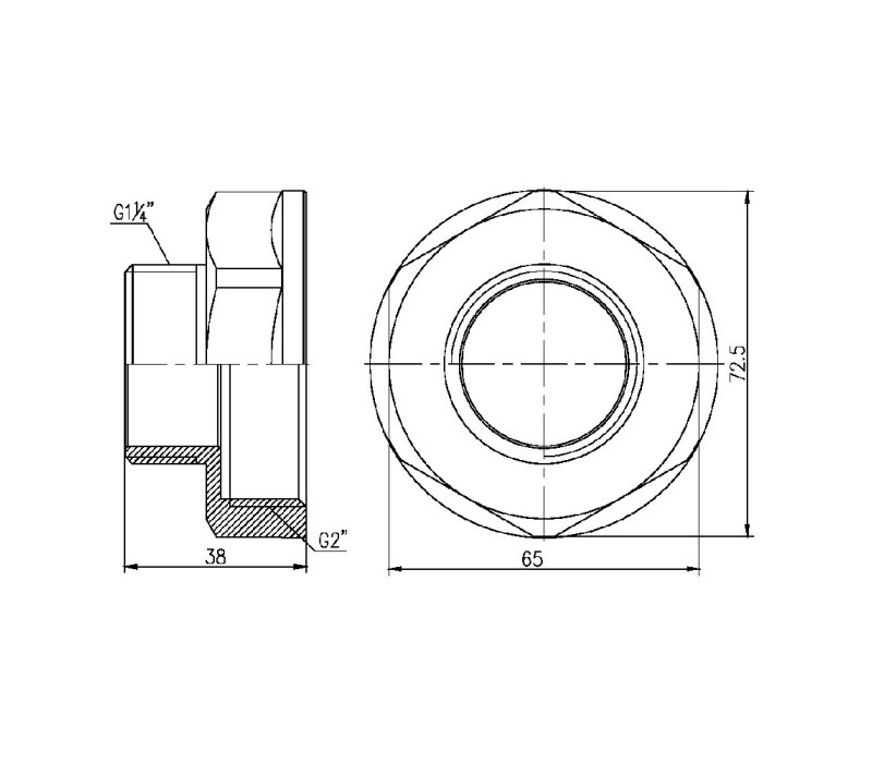 Перехід SD Forte 2"х1" 1/4 ВЗ SF3605032 SD00002602