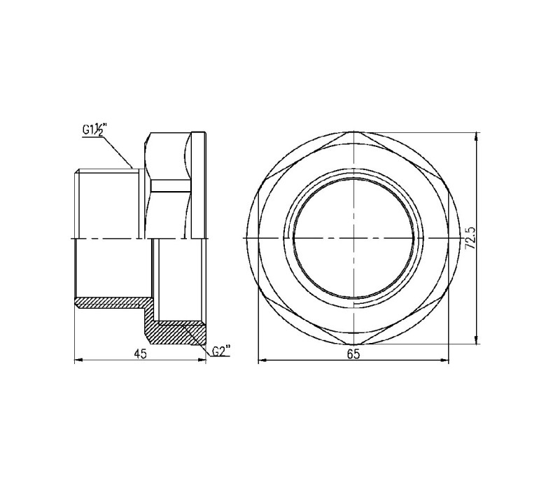 Перехід SD Forte 2"х1" 1/2 ВЗ SF3605040 SD00002601