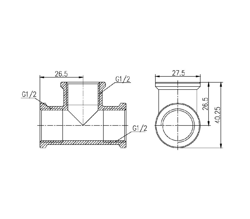 Трійник SD Forte 1/2" ВВ SF36115 SD00002661 Трійник SD Forte 1/2" ВВ SF36115 SD00002661