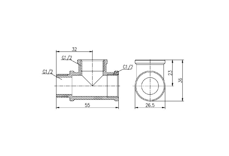 Тройник SD Forte 1/2" ВВН SF36315 SD00002662 Тройник SD Forte 1/2" ВВН SF36315 SD00002662