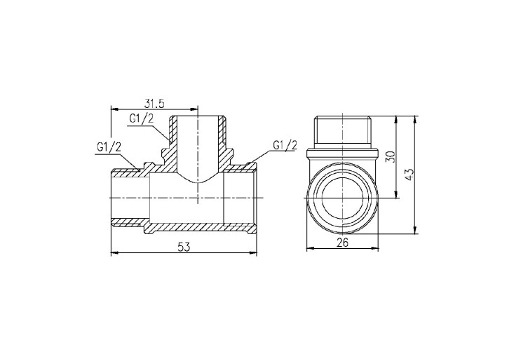 Трійник SD Forte 1/2" ВЗЗ SF36515 SD00002664 Трійник SD Forte 1/2" ВЗЗ SF36515 SD00002664