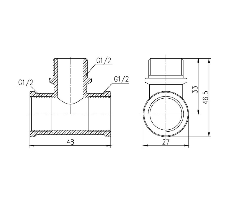 Трійник SD Forte 1/2" ВЗВ SF36415 SD00002663 Трійник SD Forte 1/2" ВЗВ SF36415 SD00002663